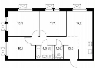 Продается 3-ком. квартира, 67.9 м2, Котельники