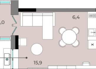 Квартира на продажу студия, 35 м2, Ижевск, улица имени В.С. Тарасова, 6