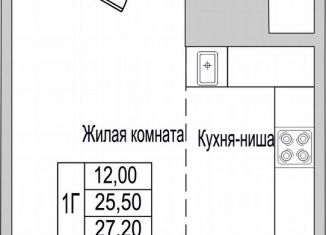 Продам 1-комнатную квартиру, 27.2 м2, деревня Борисовичи, улица Героя России Досягаева, 6