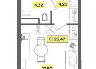 Продаю квартиру студию, 26.5 м2, деревня Радумля