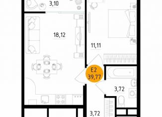 Продажа 1-ком. квартиры, 39.8 м2, Рязань, улица Земнухова, 2