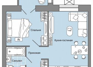 2-комнатная квартира на продажу, 43 м2, Киров, Ленинский район, улица Дмитрия Козулева, 9