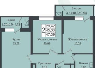 Продам 2-ком. квартиру, 48 м2, Краснодар, улица Западный Обход, 39/1к2