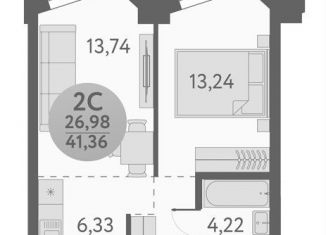 Продам 2-ком. квартиру, 41.4 м2, Новосибирск