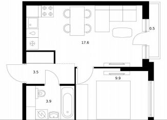 Продам однокомнатную квартиру, 35.4 м2, Москва, район Кунцево, улица Ивана Франко, 20к2