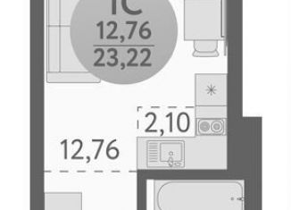 Продажа квартиры студии, 23.2 м2, Новосибирск