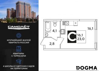 Квартира на продажу студия, 23 м2, Краснодар, Прикубанский округ