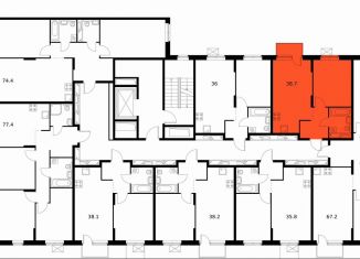 Продам однокомнатную квартиру, 38.7 м2, Обнинск, улица Курчатова, 25/3