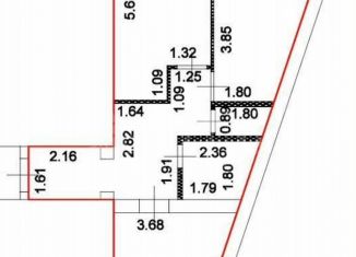 Продажа 2-ком. квартиры, 58 м2, село Богословка, Лазурная улица, 1