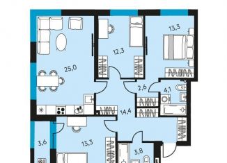 Продажа 4-комнатной квартиры, 90.6 м2, Пермь, улица Луначарского, 97, Ленинский район