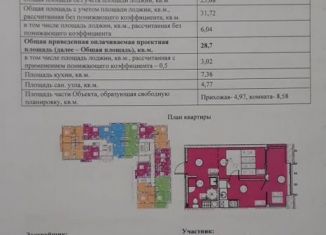 Продается 1-ком. квартира, 28.7 м2, Татарстан, улица Островского