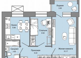 Продажа 2-ком. квартиры, 45 м2, Кировская область, улица 4-й Пятилетки, 86