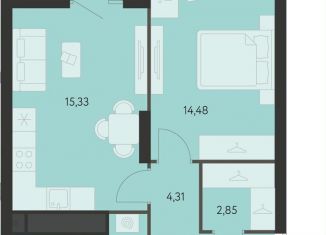 Продаю 1-ком. квартиру, 47.8 м2, Екатеринбург