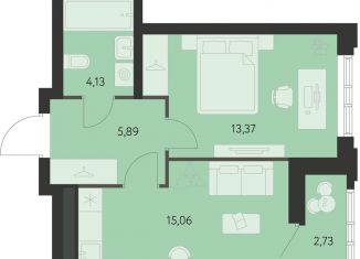 Продается 1-комнатная квартира, 39.8 м2, Екатеринбург, улица Краснолесья, 94с2