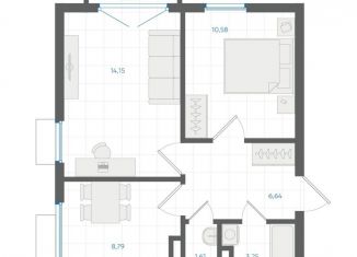 Продажа 2-комнатной квартиры, 45.5 м2, Екатеринбург, Ленинский район