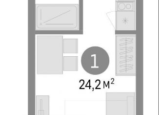 Продаю квартиру студию, 42.2 м2, Новосибирск, метро Октябрьская