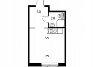 Продается квартира студия, 23.6 м2, Москва, метро Бибирево