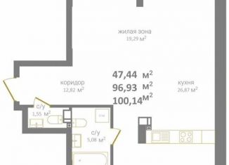 Продажа двухкомнатной квартиры, 100.1 м2, Нижний Новгород, метро Горьковская