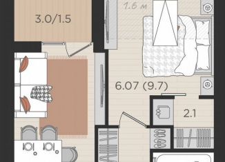 Продается однокомнатная квартира, 30.9 м2, поселок Малое Васильково