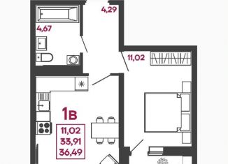 Продам квартиру студию, 36.5 м2, Пензенская область, улица Измайлова, 41В