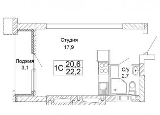 Продаю однокомнатную квартиру, 22.2 м2, Волгоград, Кировский район