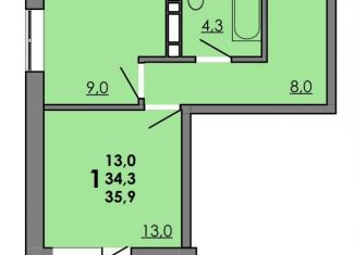 Продажа 1-ком. квартиры, 35.9 м2, Ростов-на-Дону