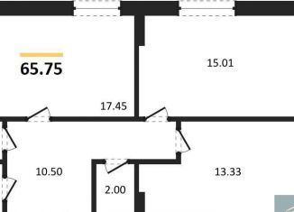 Продажа двухкомнатной квартиры, 65.8 м2, Воронеж, Донбасская улица, 25к2