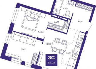 Продаю 3-комнатную квартиру, 53 м2, Новосибирская область