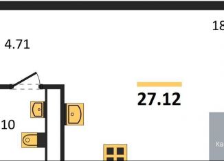 Продажа квартиры студии, 27.1 м2, Воронеж, Железнодорожный район, набережная Чуева, 7