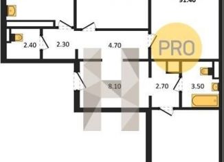 Продам трехкомнатную квартиру, 91.4 м2, Воронеж, улица Шишкова, 140Б/16