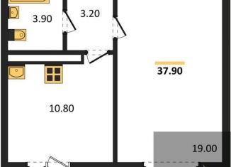 1-ком. квартира на продажу, 37.9 м2, Воронеж, улица Шидловского, 28, Левобережный район