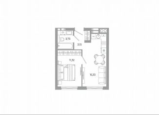 Продаю 1-комнатную квартиру, 33.5 м2, Астрахань