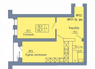 Продается 1-ком. квартира, 44 м2, Оренбургская область, Станочный переулок, 11