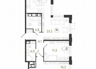 Продается 2-комнатная квартира, 70.1 м2, Санкт-Петербург, Выборгский район