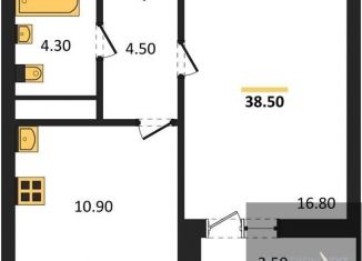 Продается однокомнатная квартира, 38.5 м2, Воронеж, улица Шишкова, 140Б/6