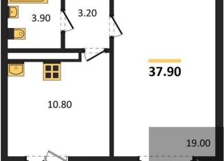 Продаю однокомнатную квартиру, 37.9 м2, Воронеж, улица Шидловского, 28, Левобережный район