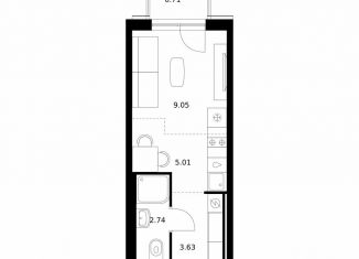 Продаю квартиру студию, 21.1 м2, Бурятия, улица Шмидта, 37А