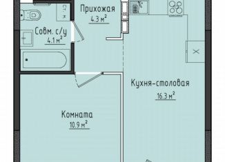 Продам однокомнатную квартиру, 35.6 м2, село Первомайский