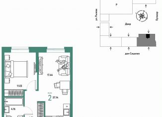 Продам 2-комнатную квартиру, 37.1 м2, Тюмень, Калининский округ, Ярославская улица, 9к1