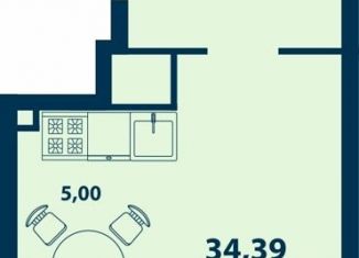 Продаю 1-ком. квартиру, 34.4 м2, Уфа, Ленинский район