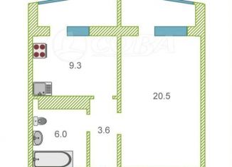 Продам однокомнатную квартиру, 39.8 м2, Тюмень, Широтная улица, 168к2, ЖК Юбилейный