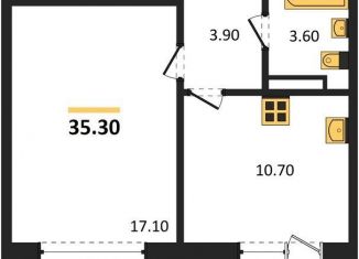 Продажа 1-ком. квартиры, 35.3 м2, Новосибирск, Ленинский район