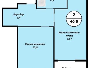 Аренда 2-комнатной квартиры, 47 м2, Екатеринбург, улица Циолковского, 3, улица Циолковского