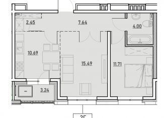 Продажа двухкомнатной квартиры, 55.2 м2, Иркутск, ЖК Zenith