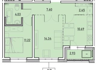 Продам 2-комнатную квартиру, 53.3 м2, Иркутск, ЖК Zenith