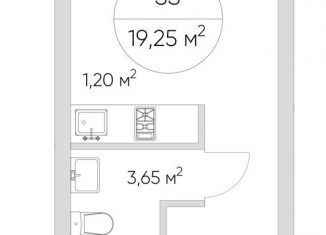 Квартира на продажу студия, 19.3 м2, Москва, Автомобильный проезд, 4, Нижегородский район
