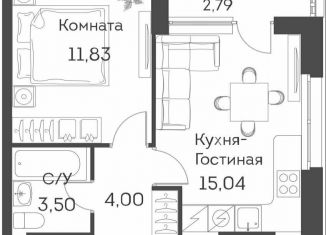 Продаю 2-комнатную квартиру, 35.8 м2, Москва, ЖК Аквилон Бисайд