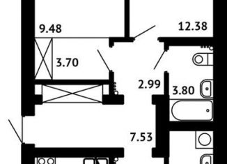 Продаю 3-ком. квартиру, 75.9 м2, Уфа, ЖК Цветы Башкирии