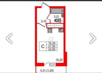 Продажа квартиры студии, 22.9 м2, Санкт-Петербург, ЖК Аквилон Скай, Русановская улица, 20к3