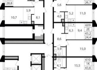 Продажа квартиры студии, 26.1 м2, Москва, жилой комплекс Петровский парк II, к1, метро Динамо